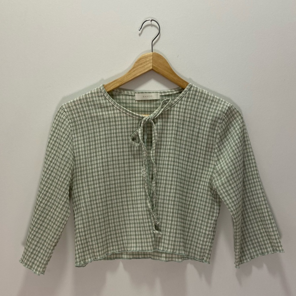 Mango Checkered Cardigan - Picture 2 of 3